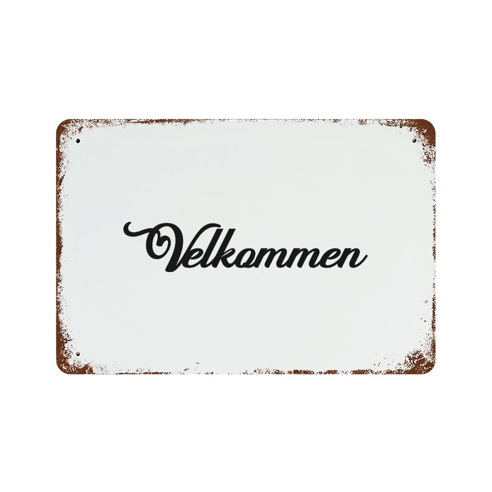 Panneau de pelouse rustique Velkommen 30x45 cm décoration murale cuisine
