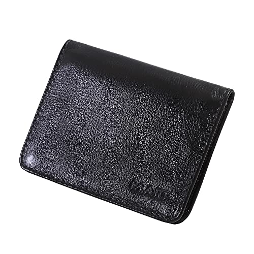 M.ART Slim Wallet, Leather Credit Card Holder with Minimalist Slim Front Pocket 154 (Black)2