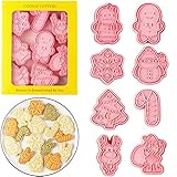 YonTens クリスマス クッキー型 8点セット 雪の結晶 型抜き トナカイ クッキー型抜き 雪だるま クリスマスツリー ジンジャーブレッドマン そりクッキー型 製菓用品 キッチン プレスタイプ キッチン お弁当 製菓 DIY手作り 誕生日プレゼント 贈り物 ポリプロピレン