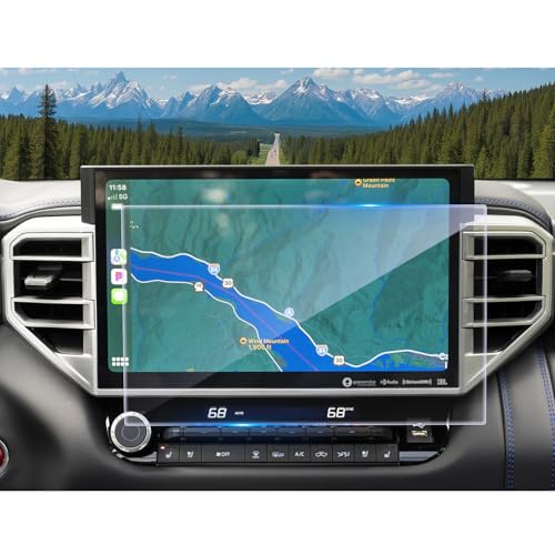 Image of CDEFG for 2025 2026 Toyota Tundra Screen Protector Tempered Glass 14 Inch for 2022-2025 2026 Tundra Accessories for Toyota 14 inch Touchscreen Screen Cover HD Anti Fingerprints