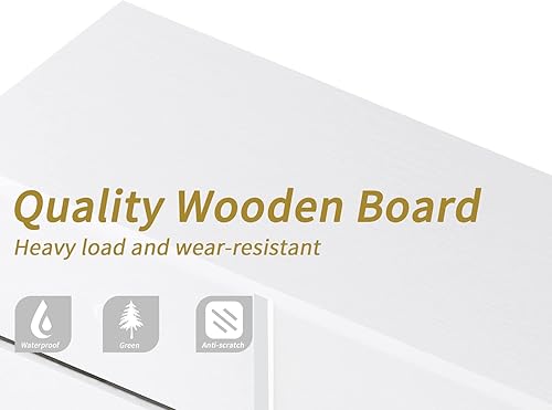 Miniatura 23 de BOLUO - Cómoda blanca para dormitorio, organizador de 6 cajones, torre de almacenamiento de tela, pequeña unidad para armario, guardería, pasillo y