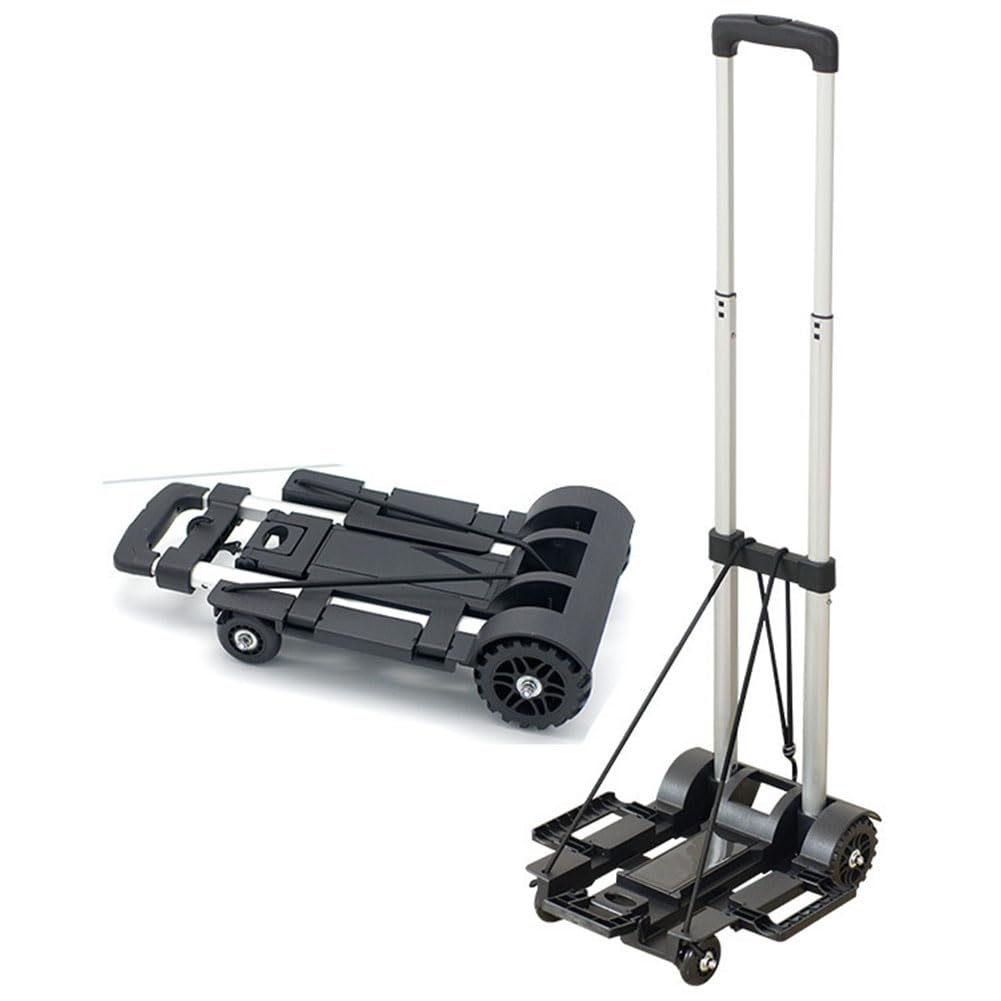 QUTBAG Carrello a Mano Pieghevole, Carrello della Spesa per carichi Pesanti con 4 Ruote, Carrello per Bagagli Portatile, carriola Multifunzionale per traslochi, Viaggi, Shopping, scatole da Trasporto