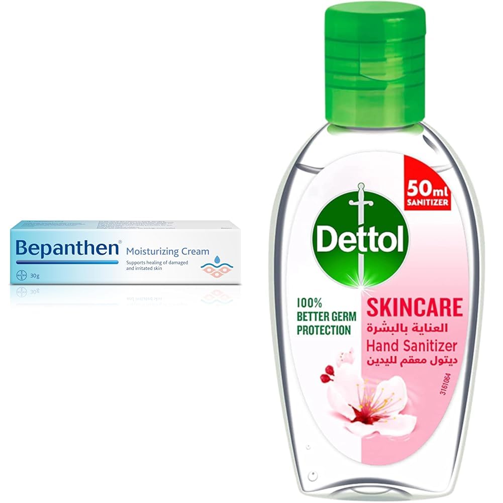 Skin Moisturizer Cream 30g + Dettol Skincare Hand Sanitizer 50 ml