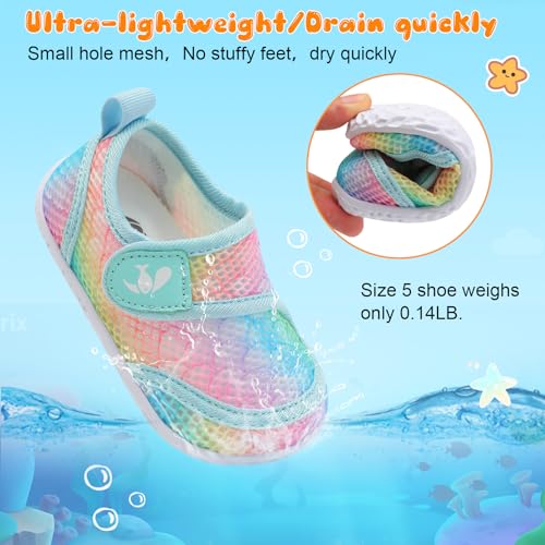 Image of FEETCITY Toddler Water Shoes Boys Girls Swim Shoes Quick Dry Kids Aqua Socks Barefoot for Beach Swimming Pool