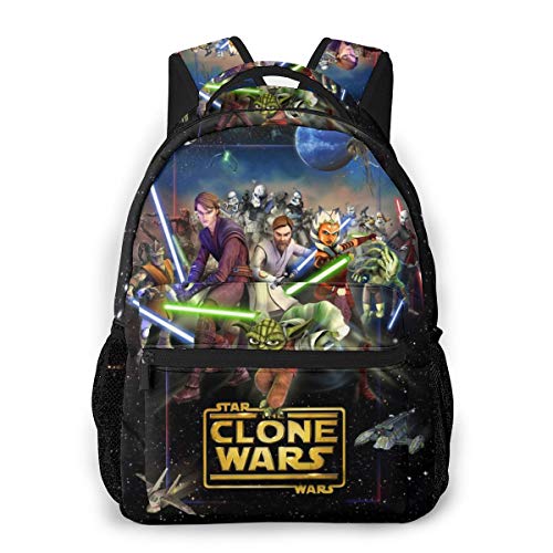 Clone Bag Wars Laptop Backpack Travel Daypack Bookbag Travel Bag Shoulder Bag,Black,One Size California 