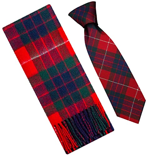 Écharpe tartan rouge Fraser et cravate I LUV LTD en laine pour réchauffer vos tenues d'hiver