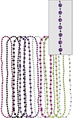 Miniatura 2 de Amscan Cuentas de plástico retro para fiesta, 30 pulgadas, accesorio vibrante para disfraz, mejor accesorio de cabina de fotos y recuerdo de fiesta