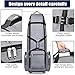 easyforever Heavy-Duty Golf Travel Cover with Rolling Wheels, Sturdy Oxford Material Golf Bag for Safe Air Transport Gray One Size