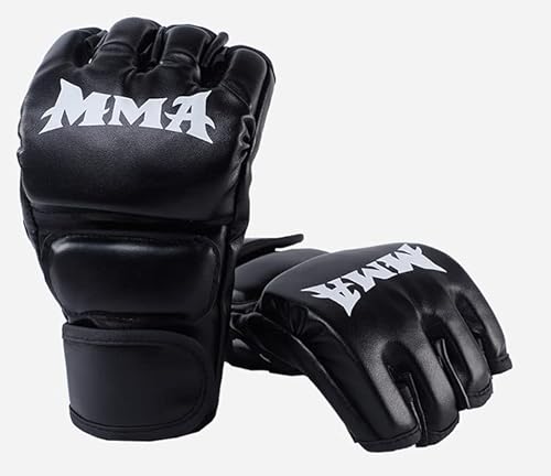 Foto von HOUSON Boxhandschuhe, MMA Handschuhe Kampfsport Handschuhe Punchinghandschuhe Trainingshandschuhe für Erwachsene Schwarz