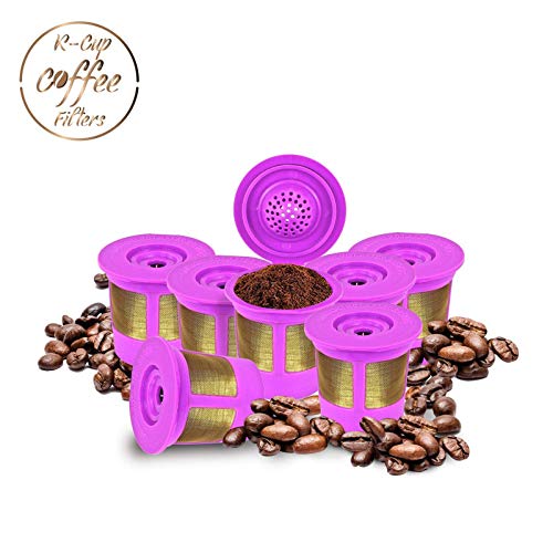 Coffee Filters 7-Pack Gold Plated Mesh Refillable, Reuseable For Keurig K-Classic, K-Elite, K-Select