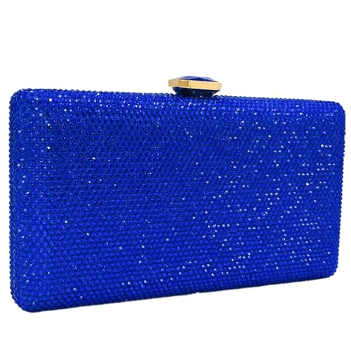 Image of Boutique De FGG Crystal Evening Bags for Women Formal Party Box Clutch Wedding Rhinestone Handbags Bridal Clutch Purse,Mini