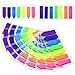 NATEE 1400pcs Notes Autocollantes en 7 Couleurs 2 Formes, Marque-pages Adhésifs, Écrite Marquer les Signets pour le Bureau, Notes Repositionnables Lot de 10 Feuilleets Colorés Accrocheurs