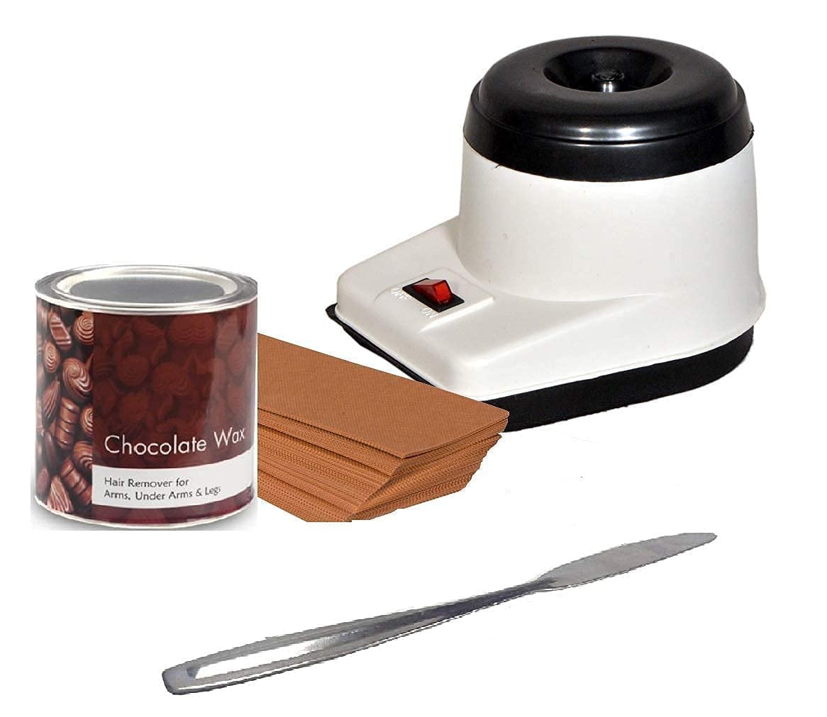 ELRINZA Wax Heater Machine, Hot Chocolate Wax Cream 70Wax Strips and Knife, Hair removal Waxing Kit