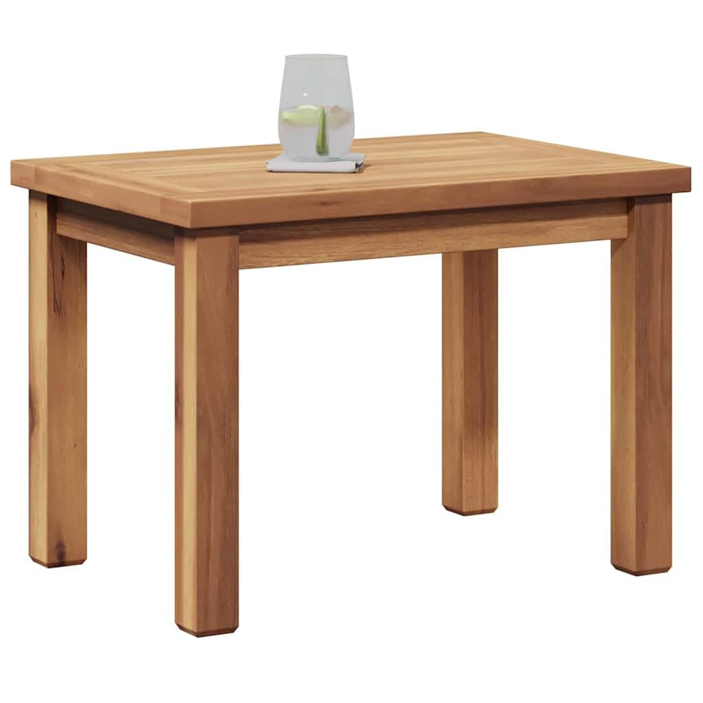 vidaXL Couchtisch Braun 50 x 35 x 36 cm Massivholz Teak, Garten und Terrasse, moderner Couchtisch, Outdoor-Möbel aus Teakholz, zeitgemäßes Wohnen
