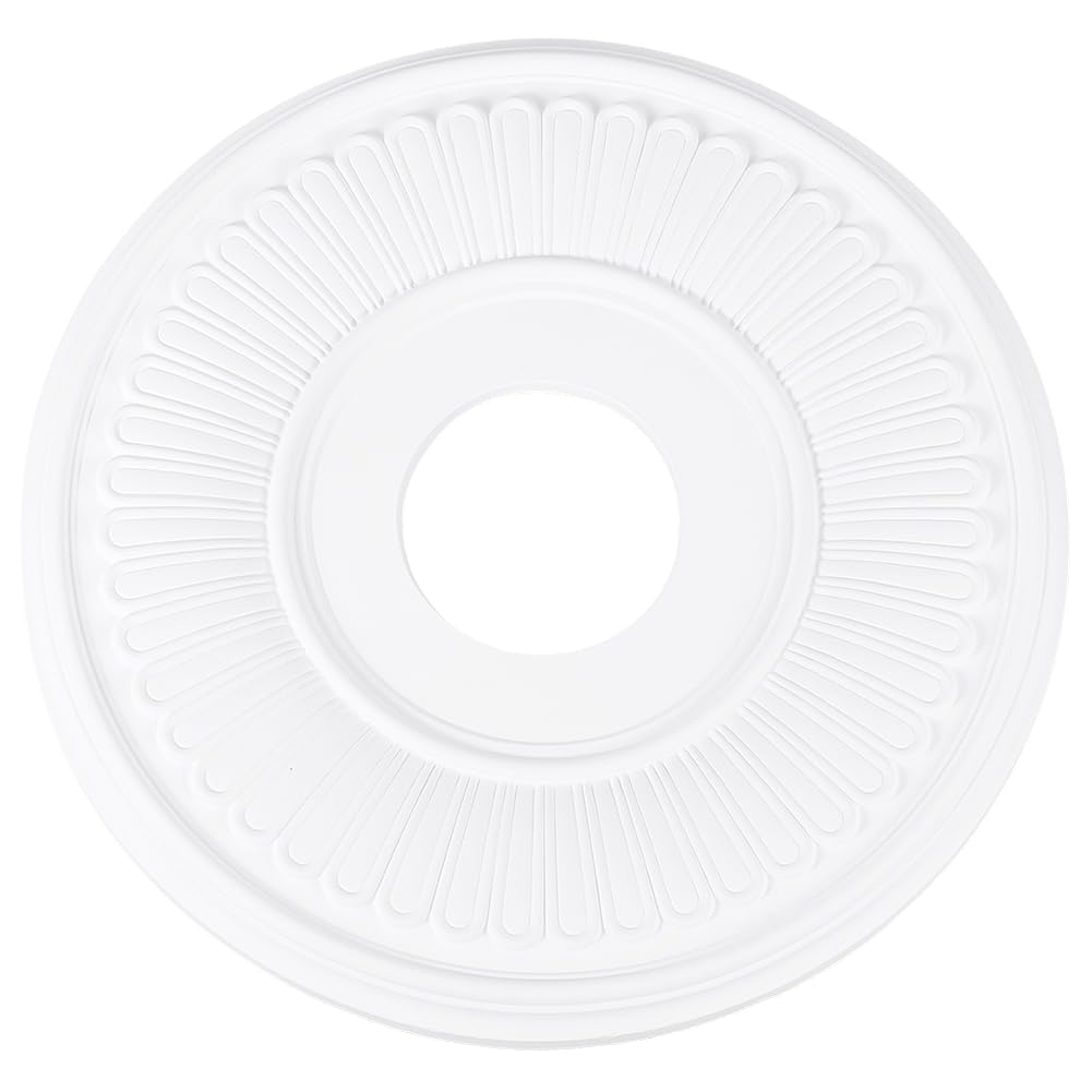BENECREAT Ceiling Medallion Molded, 335mm OD x 86mm ID/ 13inch OD x 3inch ID Round Ceiling Light Medallions