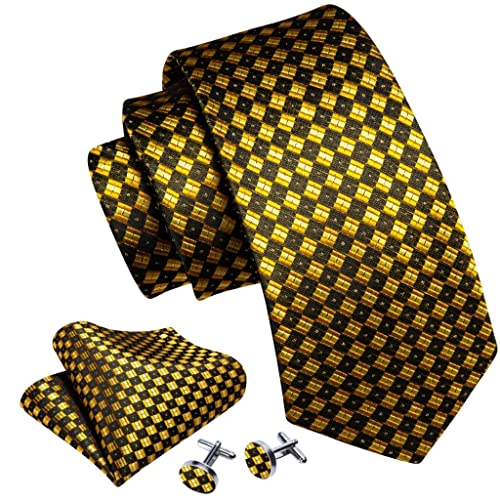 Corbata para hombre de seda con diseño a cuadros