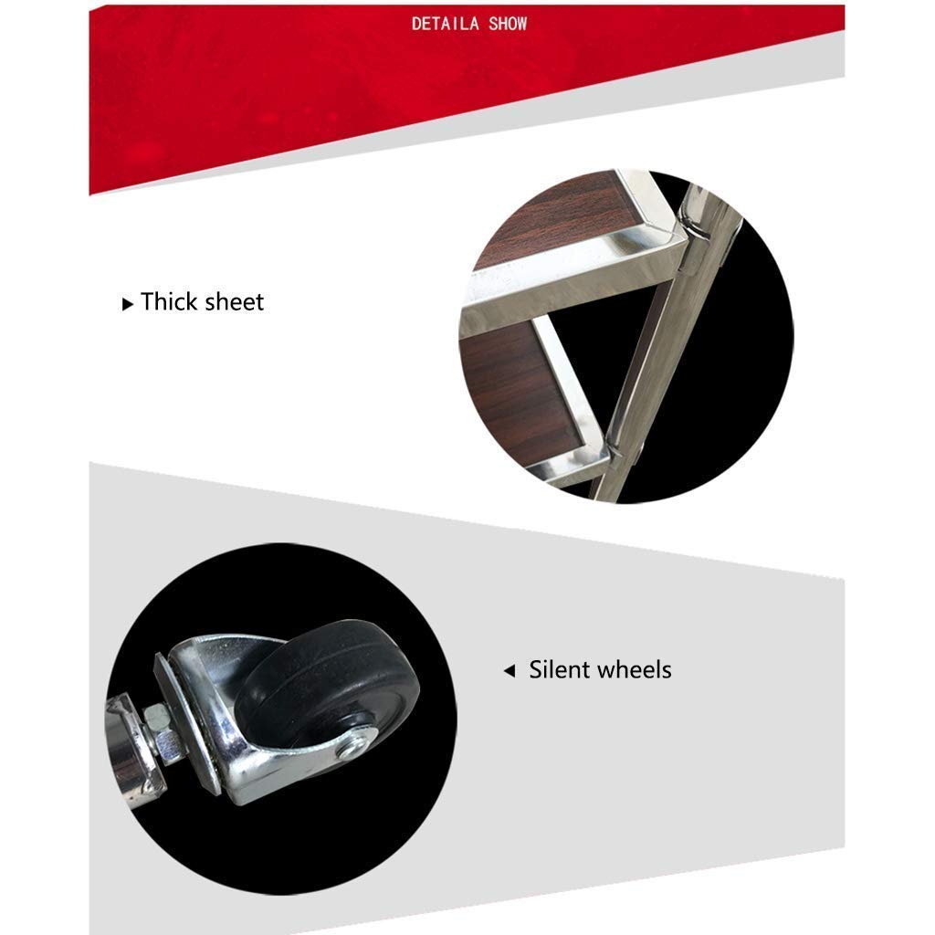 Carrello per la consegna degli alimenti in acciaio inossidabile a 3 livelli Carrello per vino Carrello da cucina per hotel Carrello da servizio Attrezzature per ristoranti Forniture per catering