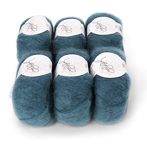 ggh Kid Box - 6 balls of Kid Mohair Knitting Wool - Colour 134 - Ocean - Image 3