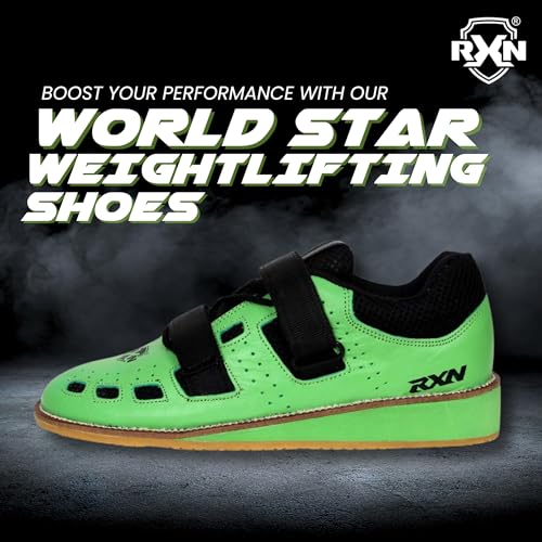 Image of RXN World Star Weightlifting Shoes for Men | Natural Leather with Mesh Lining Upper Eva Out Sole Weightlifting Shoes