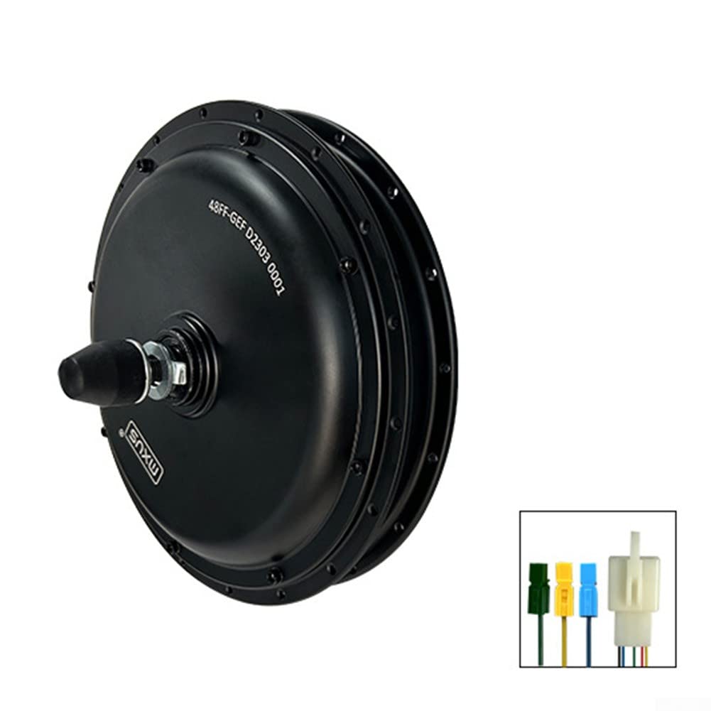 MXUS Lot de 2 moteurs de moyeu de vélo électrique sans engrenage 48 V 1000 W avant + arrière 50,8 à 71,1 cm