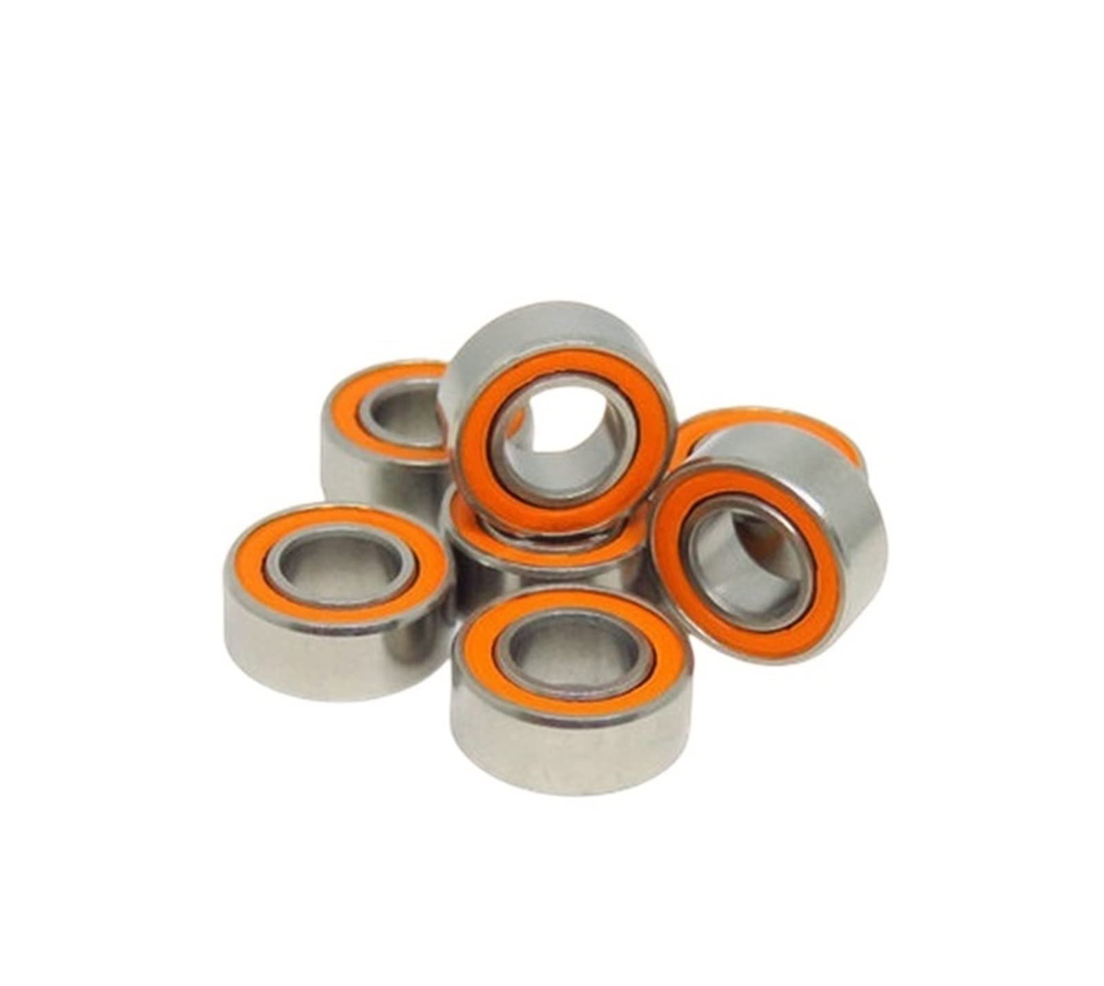Rodamientos de bolas sellados de goma doble 10pcs SMR105-2OS 5x10x4mm rodamiento de cerámica híbrido de acero inoxidable