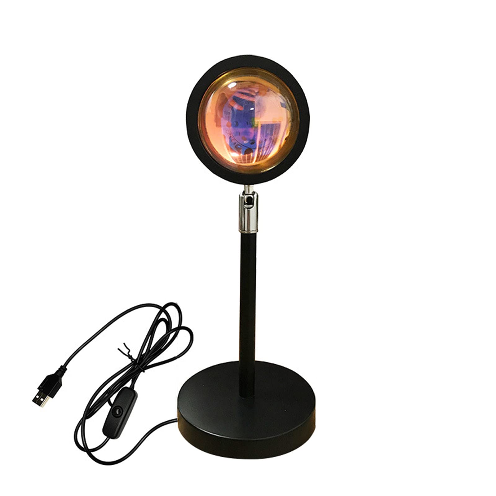 Sunset Projection Aesthetic Light, 360 Degree Rotating Romantic Night Light Projection LED Light, with USB Modern Floor Bracket, Suitable for Party, Living Room, Bedroom Decoration