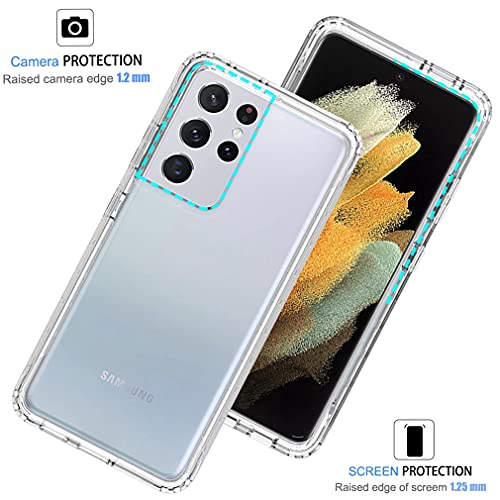 Tothedu Case For Galaxy S21 Ultra 5G 6.8" Case, Samsung S21 Ultra (2021) Case For Girls, Clear Full Body Protective Shockproof Hard Pc Shell Tpu Bumper Cover Cases For Samsung Galaxy S21 Ultra (Clear) #TOP1