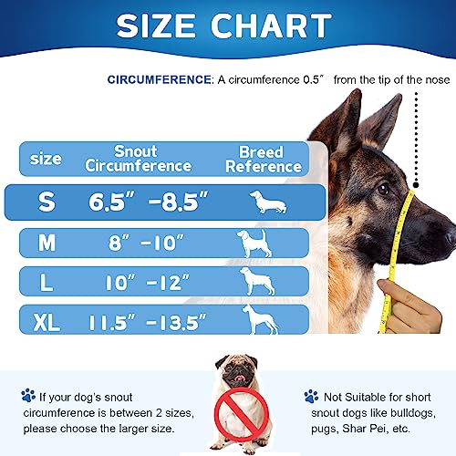 Pawfun Dog Muzzle, Soft Pet Muzzle For Large Dogs Anti Biting Barking Chewing, Breathable No Bark Dog Muzzles With Reflective & Adjustable Strap Suitable For Small Medium Large Sized Dog #TOP6