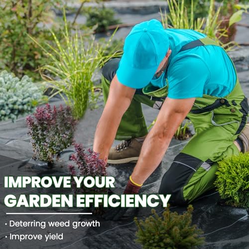 Zjia GYHM-YCC400 Landscape Fabric Heavy Duty 3.2Oz Woven Weed Barrier Weed Control Fabric Weed Cloth thumb #4