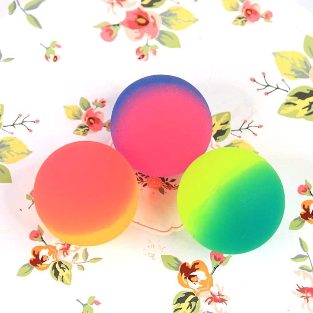 D Moto World DMW 3 Pieces Bouncy Balls 40 mm Diameter Bouncy Ball Party Bags Fillers for Kids Large Assorted School Prize Festival Gifts (Crazy Ball 3 pcs)