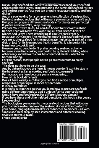 Miniatura 2 de Seafood Cookbook Mouthwatering Seafood Recipes That Will Help You Cook Crabs, Salmon, Sardines, Shrimp, Tuna, Lobsters, Prawns, Octopus & More