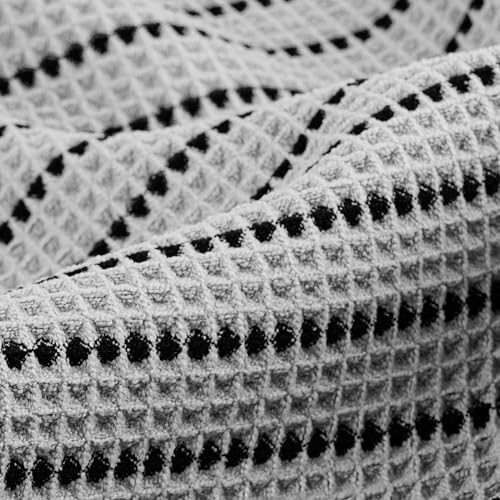 Image of POLYTE 430 GSM Microfiber Oversize Quick Dry Lint Free Bath Towel, 60 x 30 in, 4 Pack (Waffle Weave)