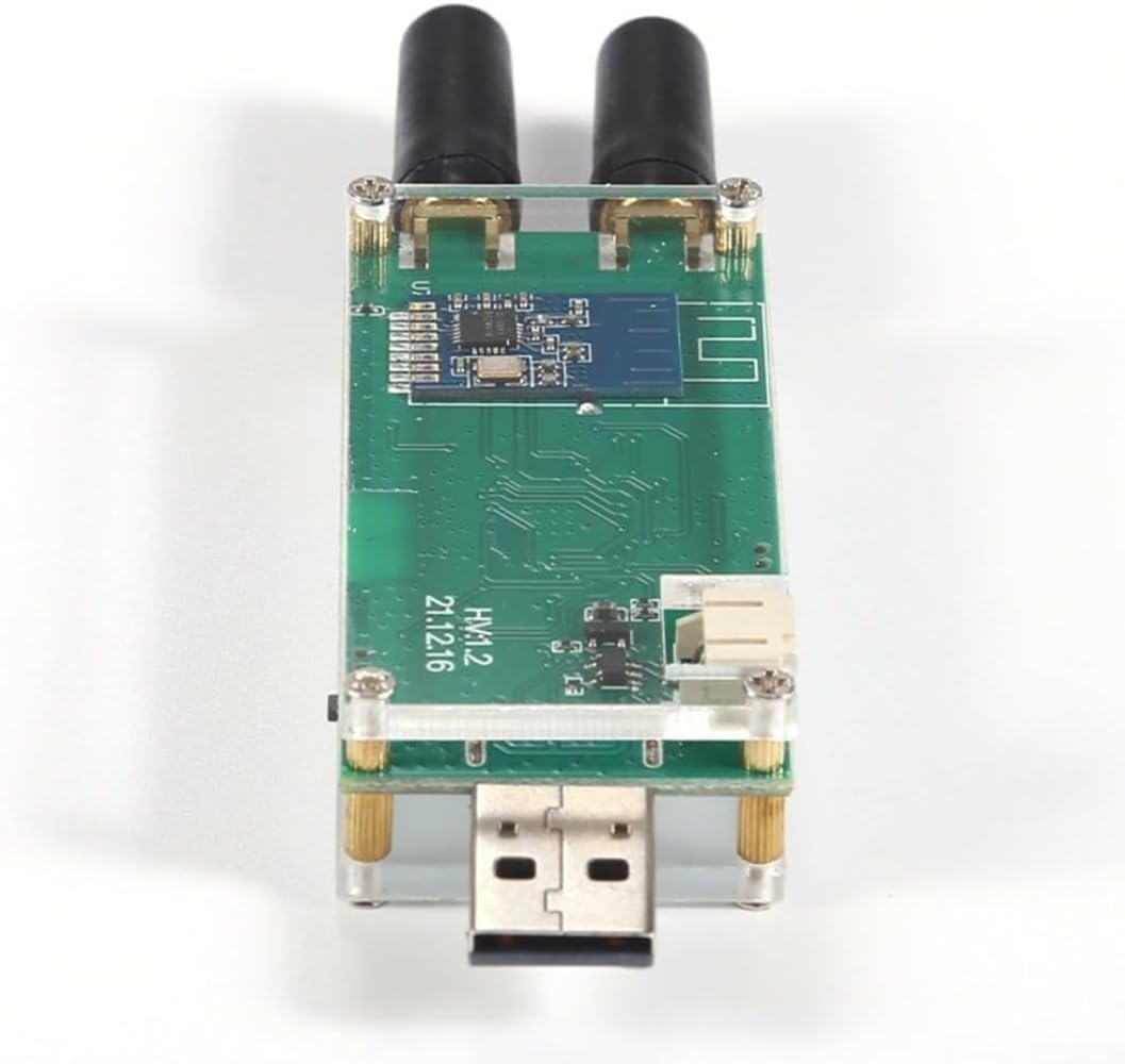 EvilCrow RF V2 Multiband RF Transceiver Modul, Radiofrequenz-Entwicklungsplatine mit Dual CC1101 Modulen für Funksicherheit und Protokollanalyse arbeiten (mit Schale)