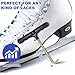 XIAEQOH 2 PCS Skate Lace Tightener Tool, Premium Stainless Steel Lace Puller with Non-Slip Handle, Professional for Ice, Hockey, Roller, Inline Skates & Trampoline Springs