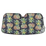 ATTX Many Colorful Pineapples Car Windshield Sunshade Foldable Front Auto Sun Shield Shade Visor Vehicle Accessories， 55" × 27.6"