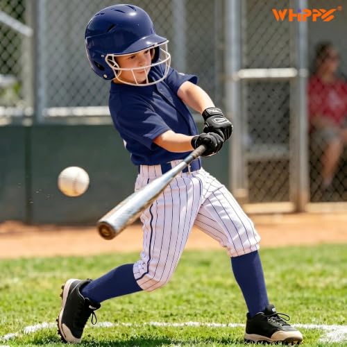 Image of WHIPPY Baseball Socks and Belt Combo Set Knee-High Softball Socks & Adjustable Elastic Belt for Kids Youth Adult