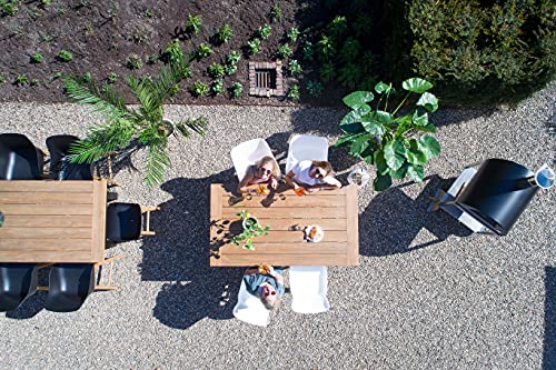 Hartman Yasmani Esstisch in xerix/Vintage Brown aus Aluminium & Teak, 180x95cm, Gartentisch, Gartenmöbel Tisch modern – Bild 3