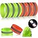 8 Piezas Bandas Reflectantes de Alta Visibilidad Pulseras Cinta Correas Reflectantes Marcha Correr Reflectante para Mujer Hombre Correr Ciclismo Caminar Brazo Muñeca (Verde, Naranja)
