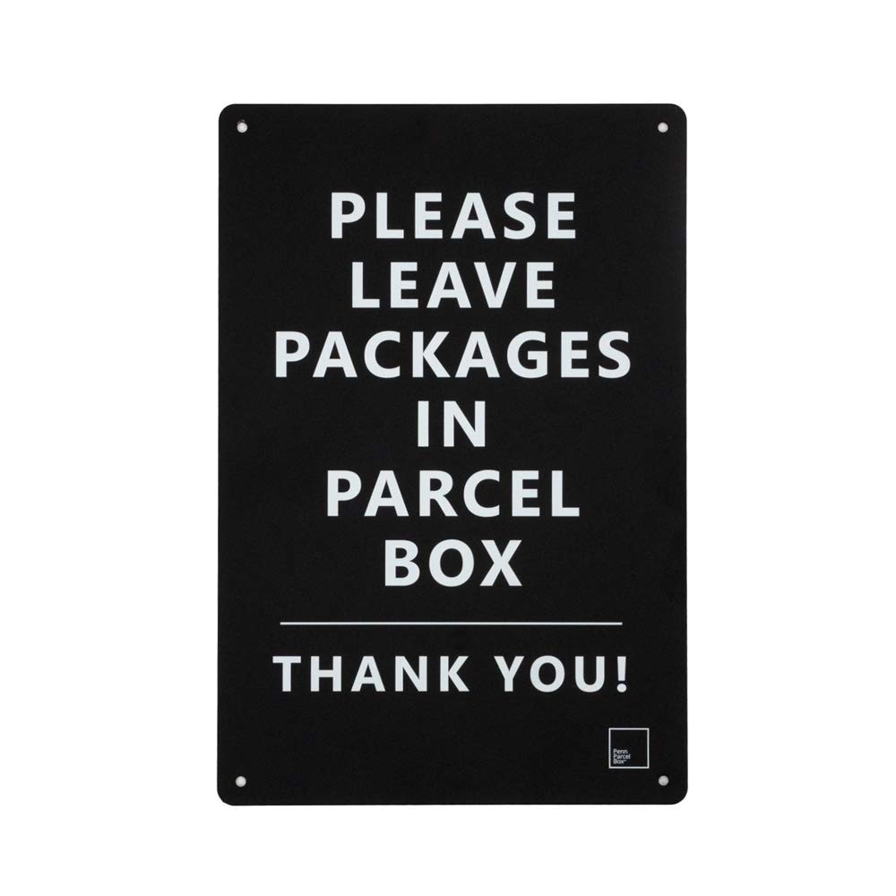 Penn Elcom Black - Wall Plate Pbx Parcel Box | Receive Multiple Unattended Deliveries | Weather Resistant | Anti Theft | Secure Keylock (Wall Plate, )
