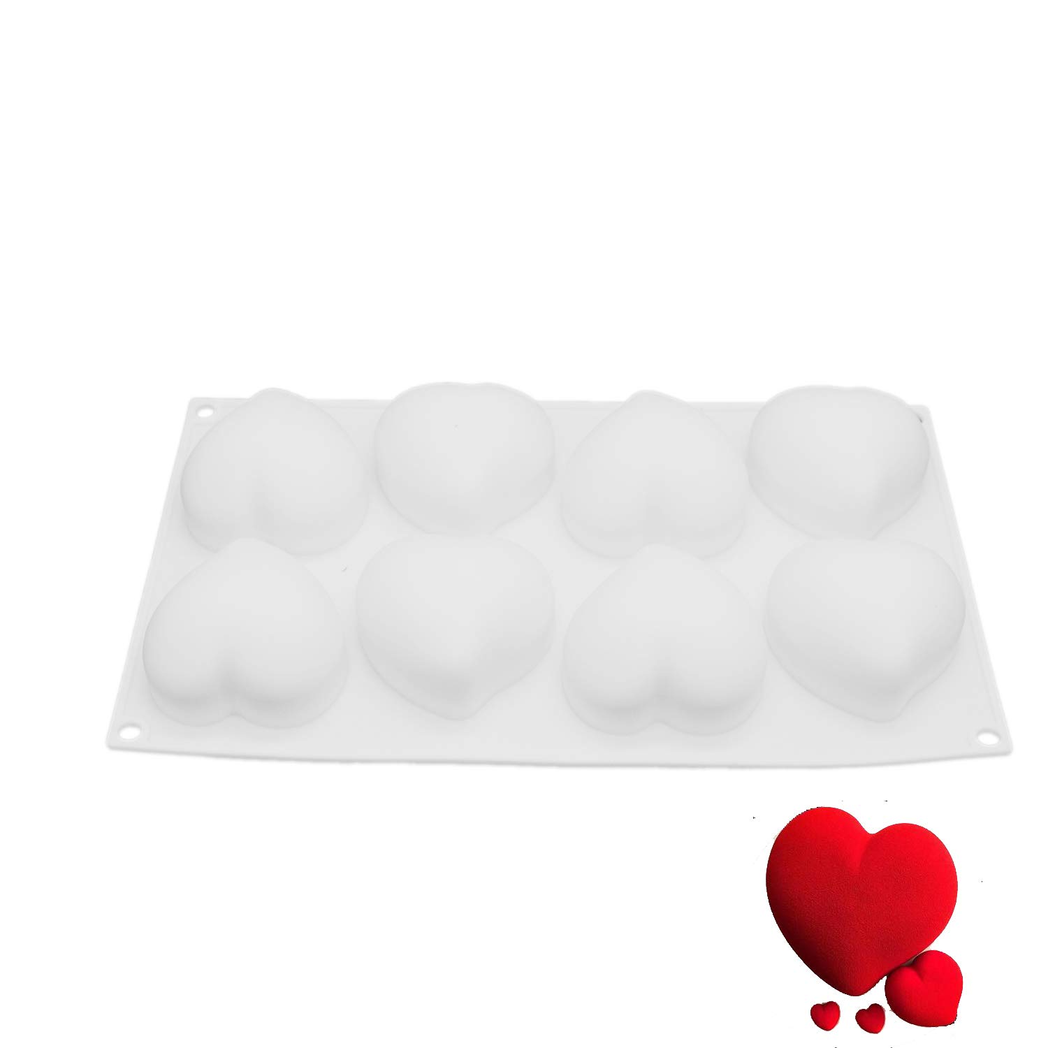 Silicone Form For Mousse Cake Heart Wedding 3d Silicone Molds Cake Decorating Tools Bakeware Dessert Moulds White