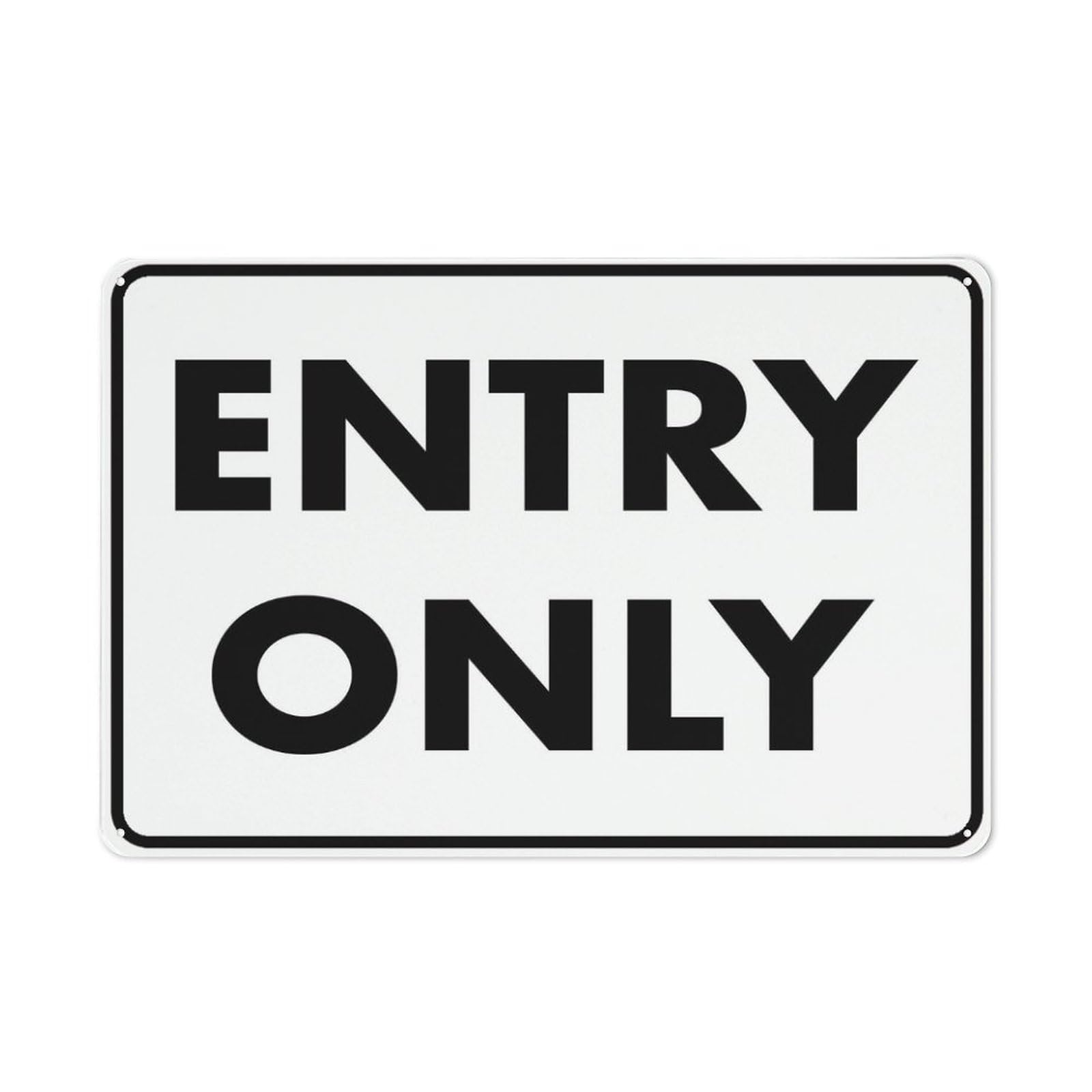 Entry Only Sign For House 12" X 8" Yard Sign, Premium Aluminum, Sun-Proof, Rust-Free
