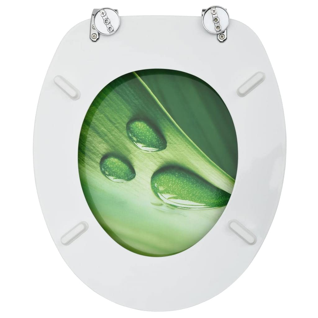 Sedile WC sedile sedile WC con coperchio in MDF gocce d'acqua 02_0002929