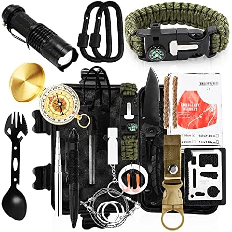 Tubiaz Survival Kit 18 in 1, Außen Notfall Gear Survival Kit Cover