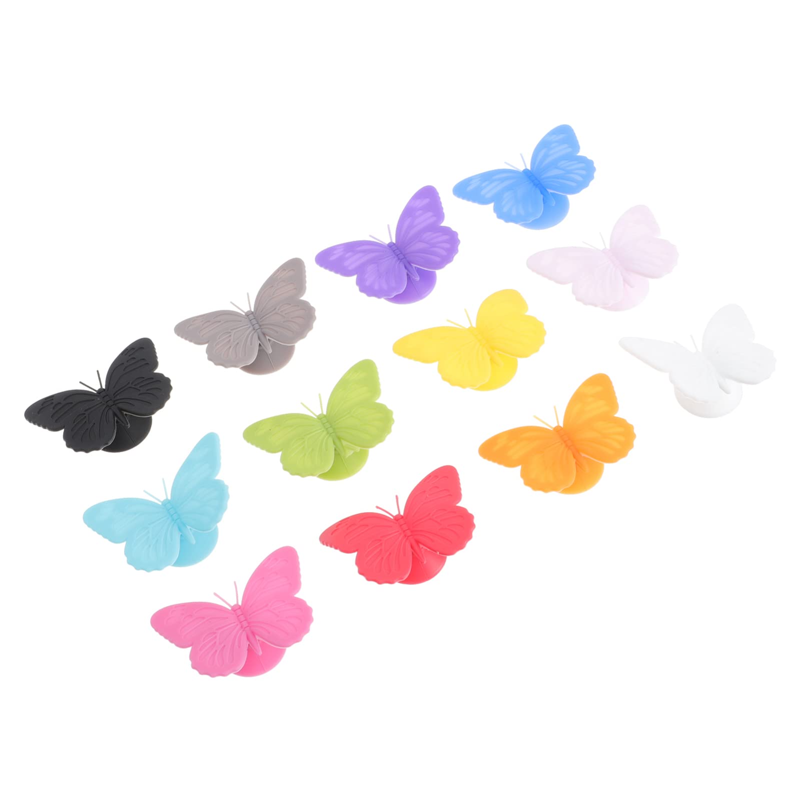 BEBEMOKO 12pcs Creative Silicone Drink Markers for Wine Glasses Charms Tags for Party Reusable Glass Identifiers for Events and Gatherings