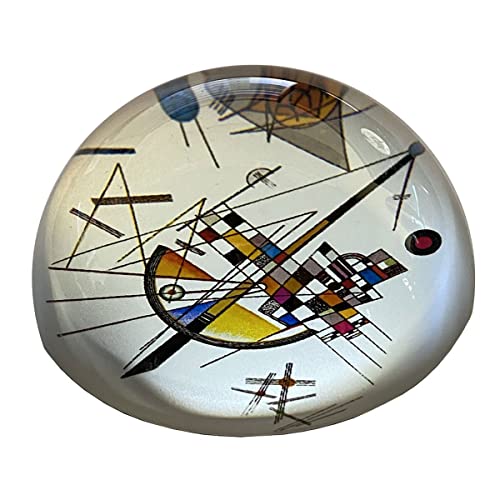 PKAN1 Presse-papier dôme en verre Motif Kandinsky art moderne Parastone