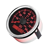 Vista 29 de ELING Velocímetro GPS marino Speedometer Speedo Gauge 35MPH con retroiluminación para barco, yate, barco, barco 3-3/8 pulgadas (3.346 in) 12 24