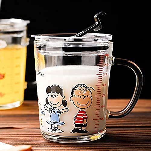 Image of PrimeWorld 400ml Glass Mug with Handle and Silicon Straw Set of 12pcs Drinking Glass for Coffee, Tea, Milk, Juice, Water Leak Proof , Heat Resistant