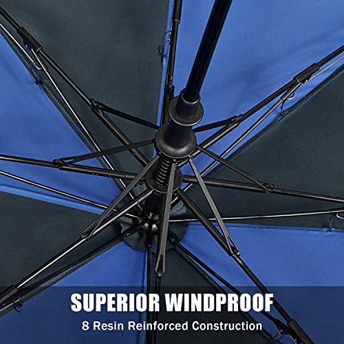 Image of G4Free 62 inch Portable Golf Umbrella Automatic Open Large Oversize Vented Double Canopy Windproof Waterproof Sport Umbrellas