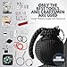 Paracord Emergency Carabiner Grenade with 48 Survival Tools (Black) - Grenade-Tied 550 Parachute Cord for Outdoor Preparedness - Holtzman's Gorilla Survival