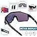 KAPVOE Polarized Cycling Glasses with 4 Interchangeable Lenses TR90 Sports Sunglasses Women Men Running MTB Bike Bicycle Accessories 01 Red Black
